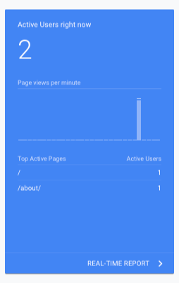 Active Users Report, Google Analytics