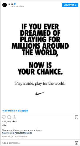 Play Inside, Play for the World - Nike Ad Campaign - Digital Advertising